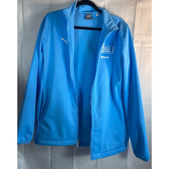 PUMA Formula 1 Las Vegas Grand Prix STAFF Medium baby blue zip up with pockets - Picture 1 of 7